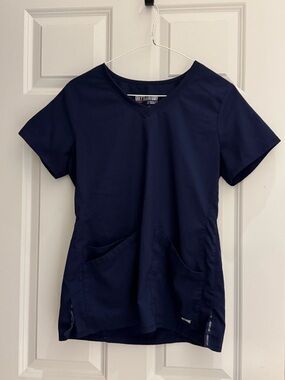 AHN Grey's Anatomy Navy Scrub Top